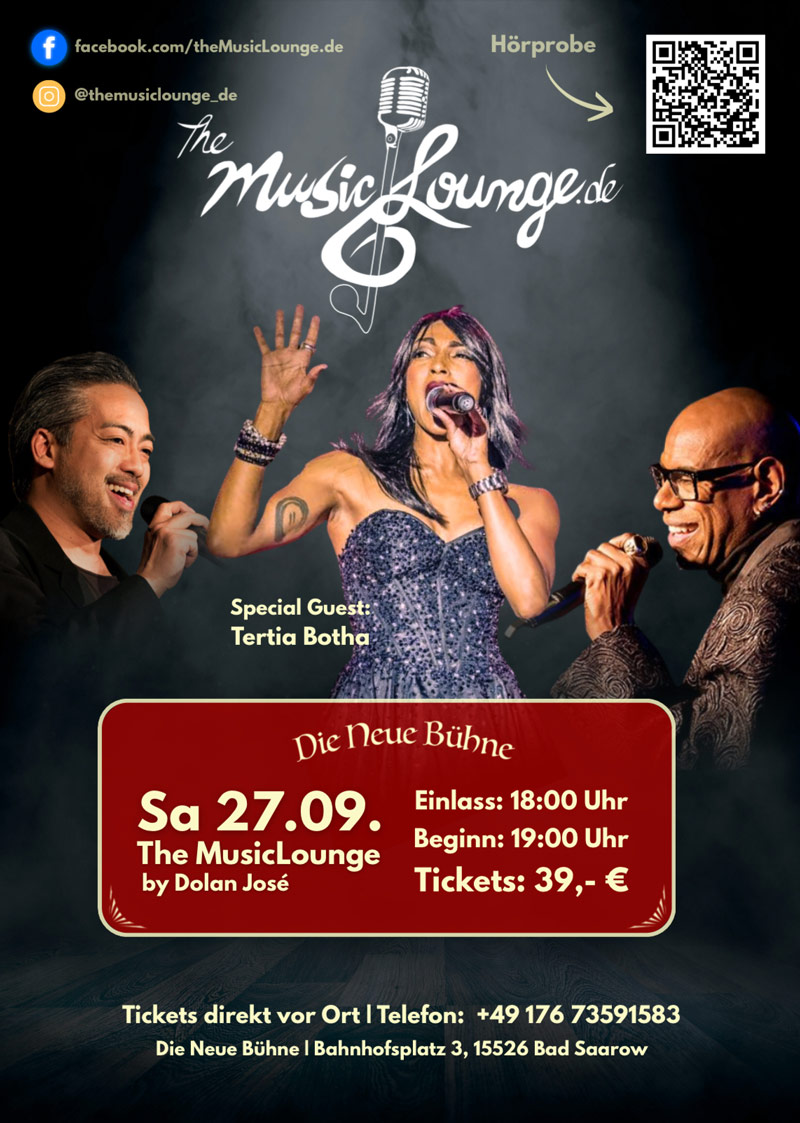 The MusicLounge, am 27.09.2025 in Bad Saarow - Plakat